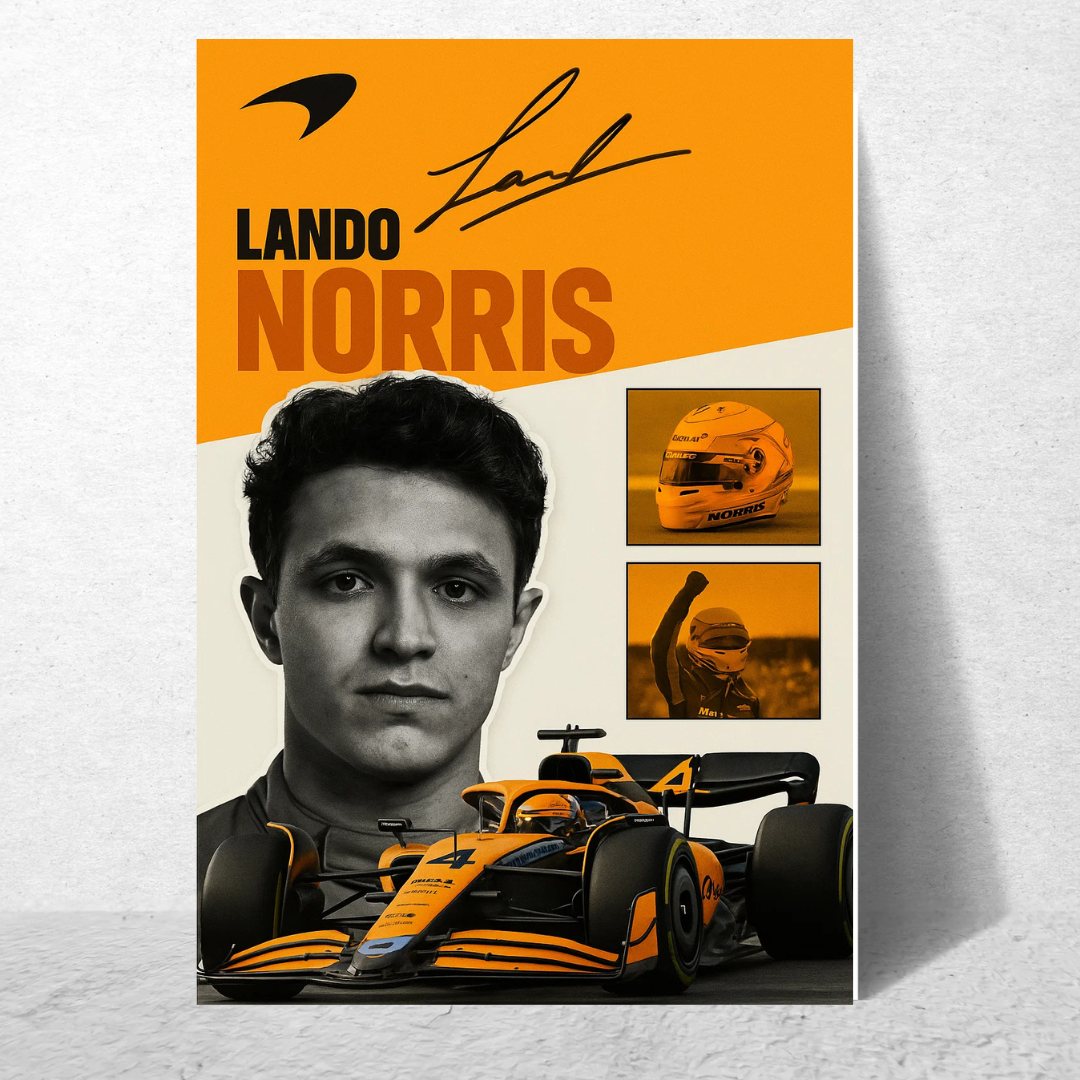 The Driver's Gallery - Lando Norris A4 Size Poster